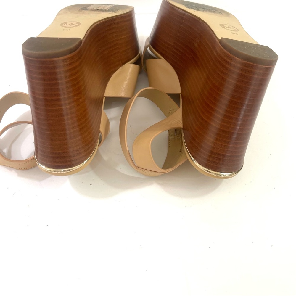 Michael Kors Abbott Wood Wedge Sandals - Picture 11 of 12